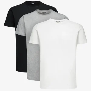 Edwing Ronde Mouwen Drie Packwit-Grijs Mel-Zwart>K-WAY Fashion